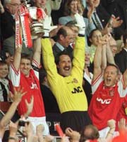 Adams and Seaman celebrate