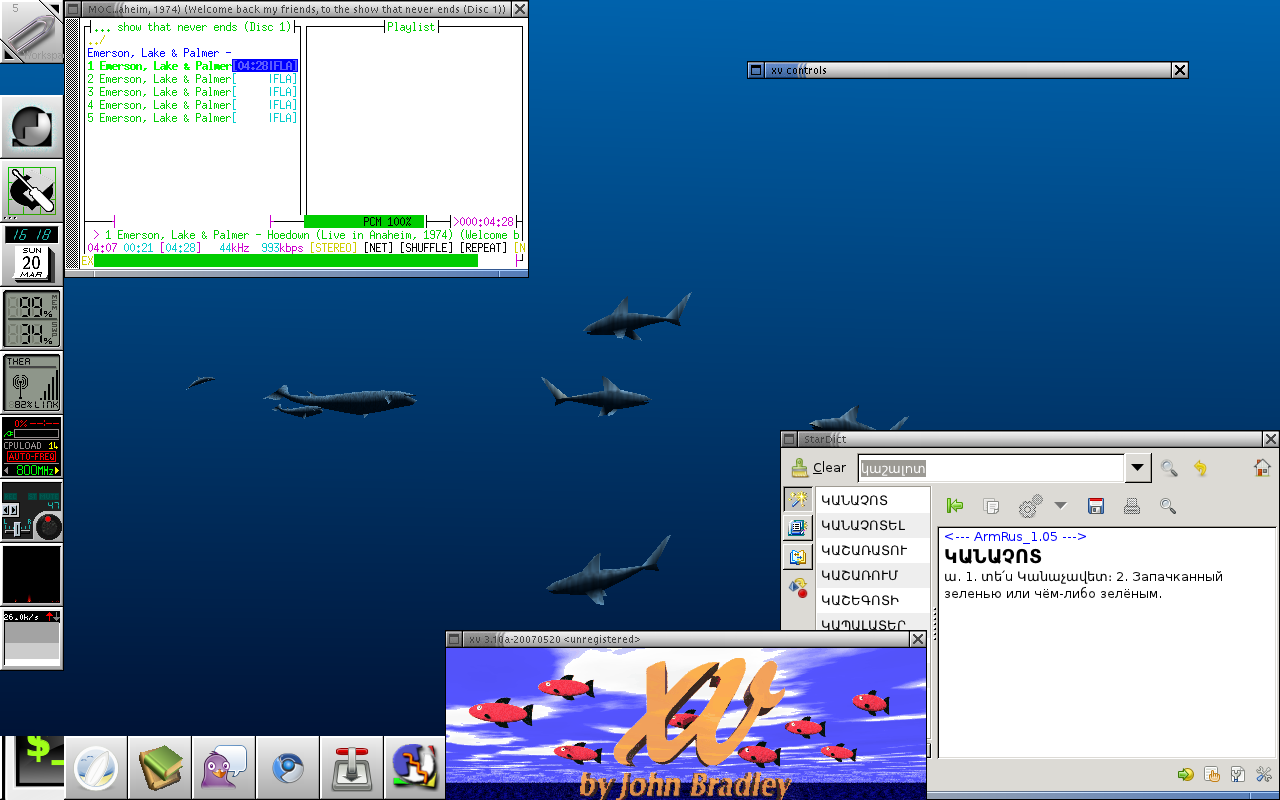 atlatnis xscreensaver as desktop on a root window
